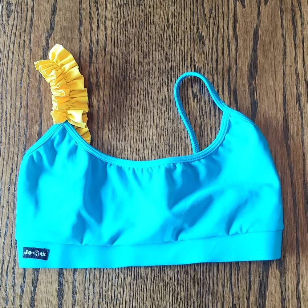 Jo & Jax Teal Ruffle Top Small Adult